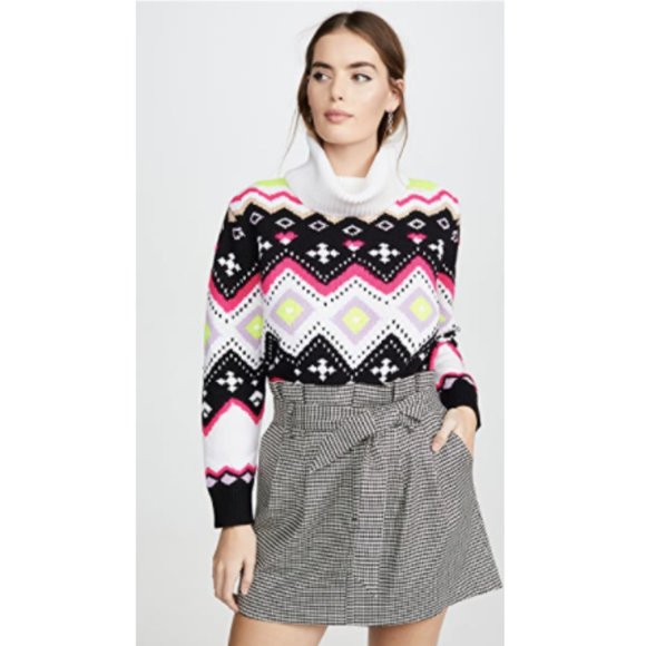 Alice + Olivia Sweaters - Alice + Olivia | Emmett Relaxed Fairisle Tunic Sweater